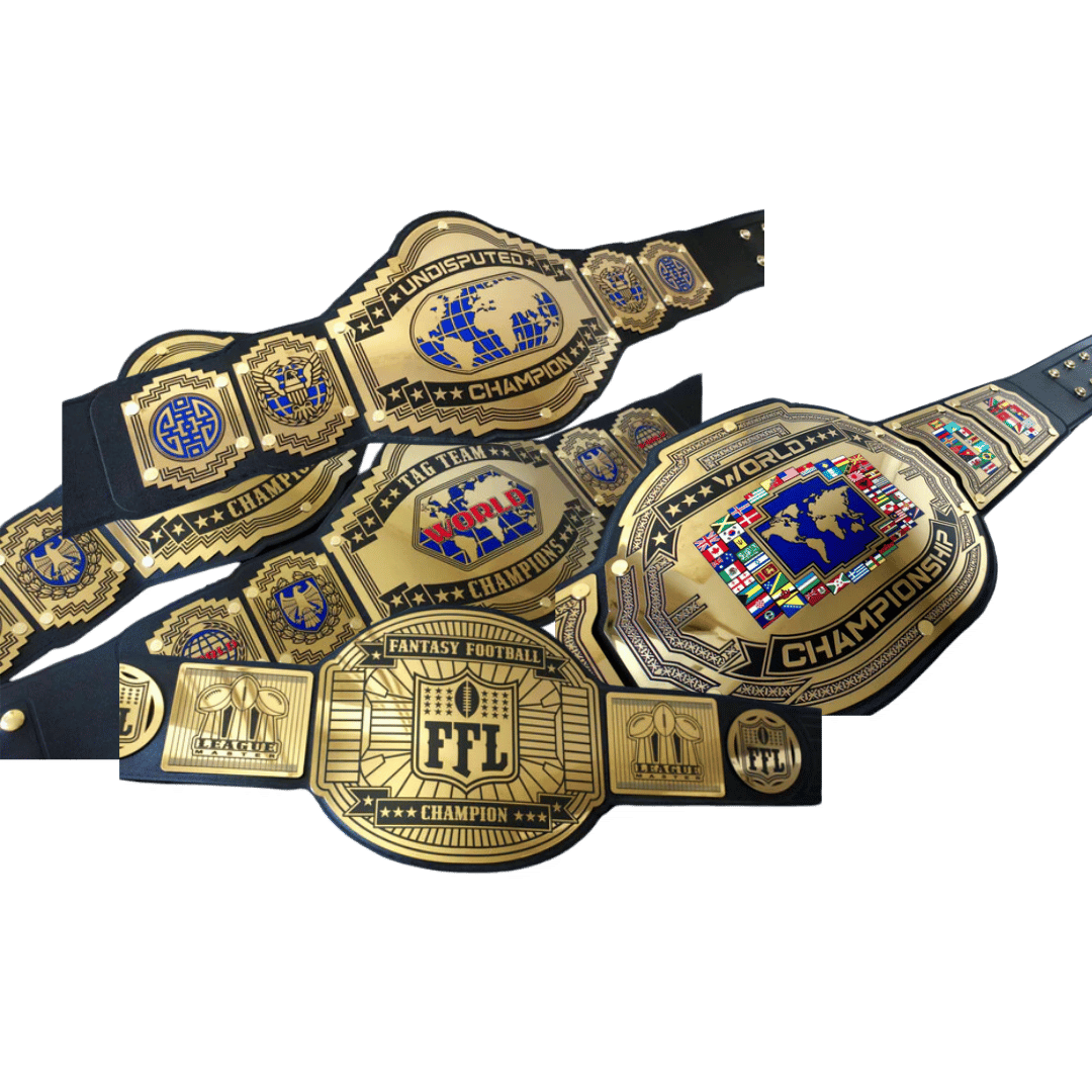 Home fantasy league tag team championship belts